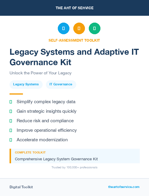 Legacy Systems and Adaptive IT Governance Kit