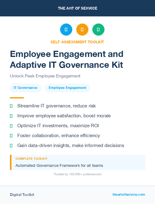 Employee Engagement and Adaptive IT Governance Kit