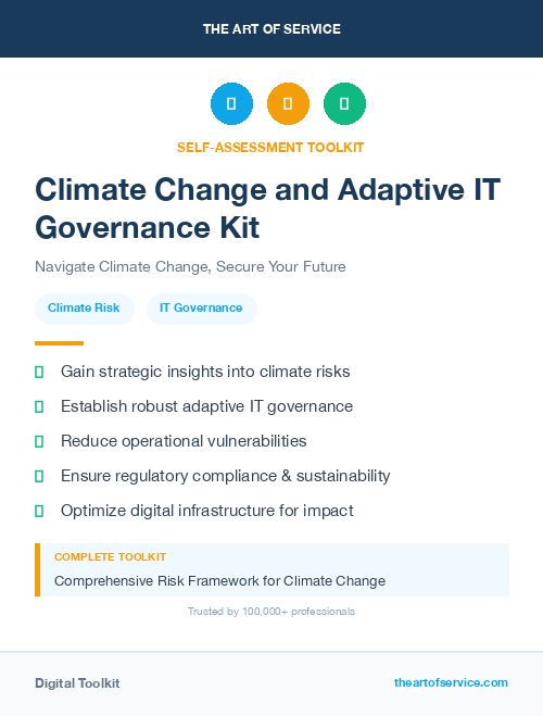 Climate Change and Adaptive IT Governance Kit