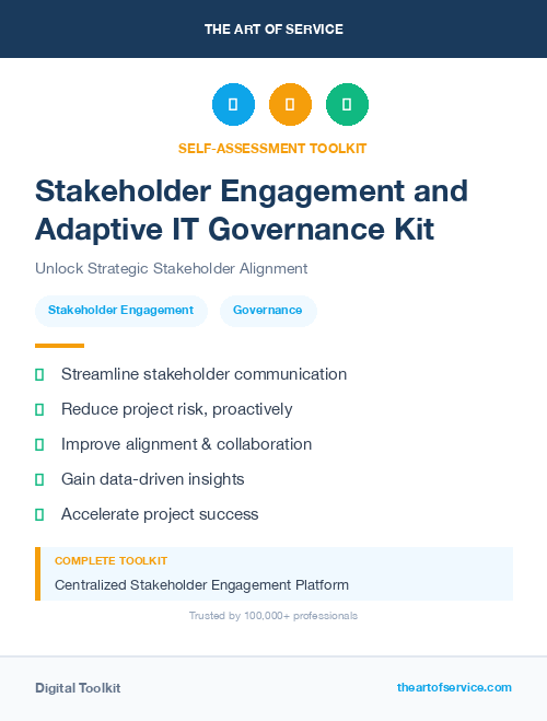 Stakeholder Engagement and Adaptive IT Governance Kit