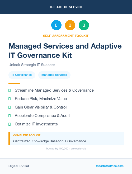 Managed Services and Adaptive IT Governance Kit