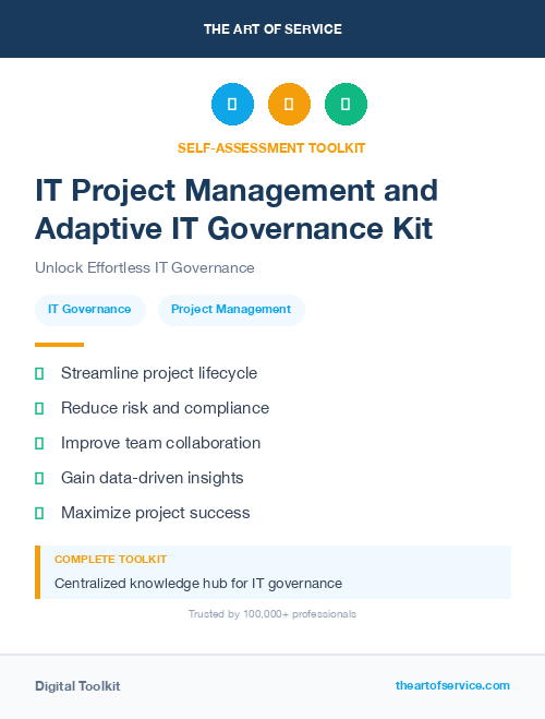 IT Project Management and Adaptive IT Governance Kit