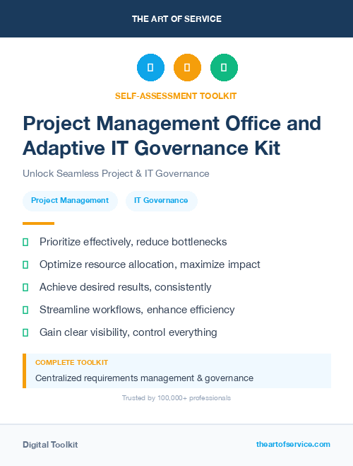 Project Management Office and Adaptive IT Governance Kit