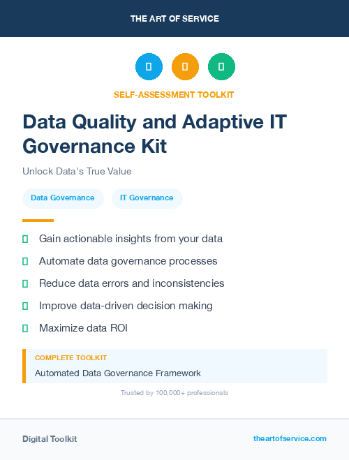 Data Quality and Adaptive IT Governance Kit