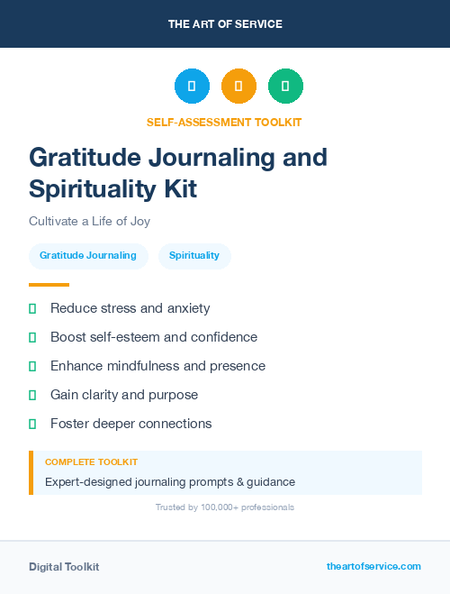 Gratitude Journaling and Spirituality Kit