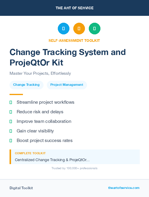 Change Tracking System and ProjeQtOr Kit