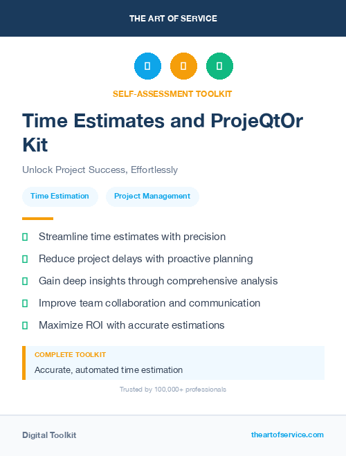 Time Estimates and ProjeQtOr Kit