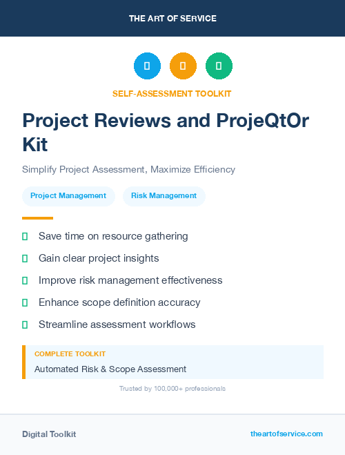 Project Reviews and ProjeQtOr Kit