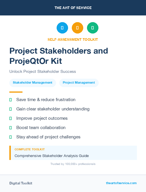 Project Stakeholders and ProjeQtOr Kit