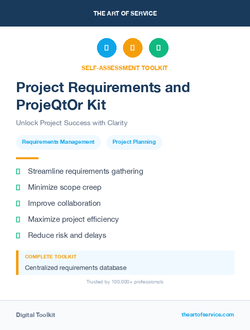 Project Requirements and ProjeQtOr Kit