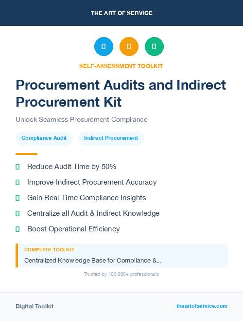 Procurement Audits and Indirect Procurement Kit