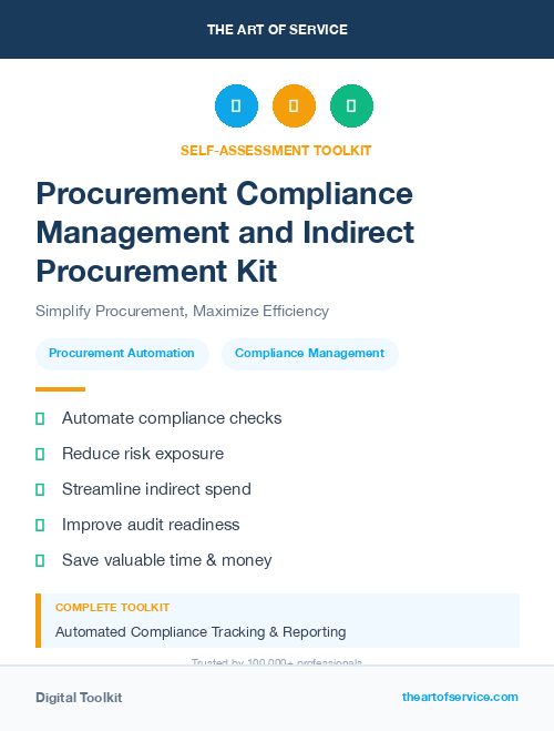 Procurement Compliance Management and Indirect Procurement Kit