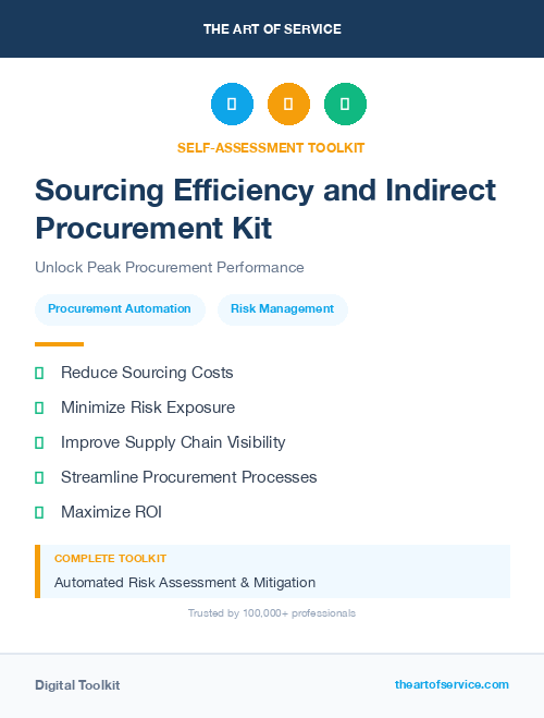 Sourcing Efficiency and Indirect Procurement Kit