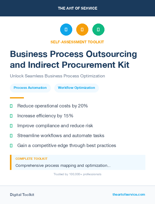 Business Process Outsourcing and Indirect Procurement Kit