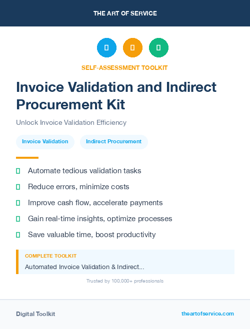 Invoice Validation and Indirect Procurement Kit