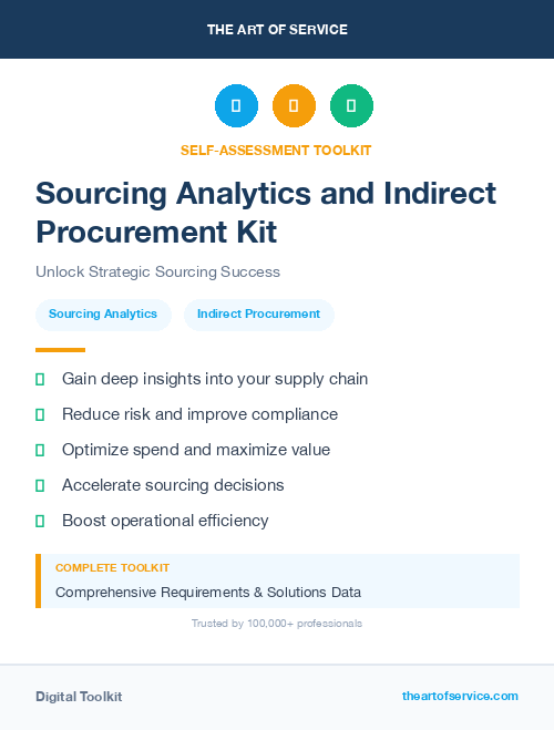 Sourcing Analytics and Indirect Procurement Kit