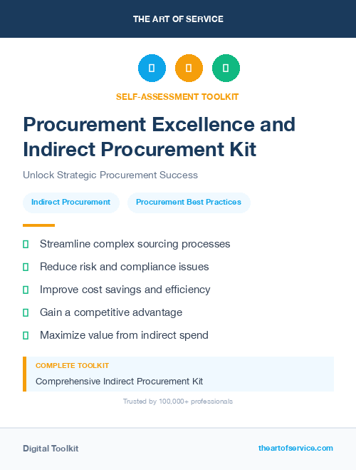 Procurement Excellence and Indirect Procurement Kit