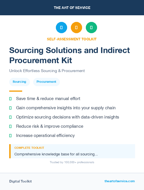 Sourcing Solutions and Indirect Procurement Kit