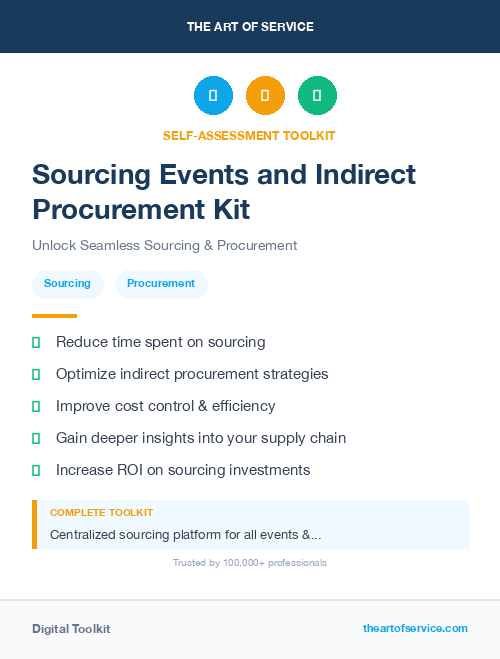 Sourcing Events and Indirect Procurement Kit