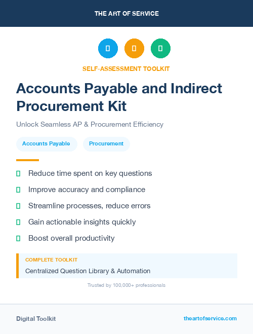 Accounts Payable and Indirect Procurement Kit