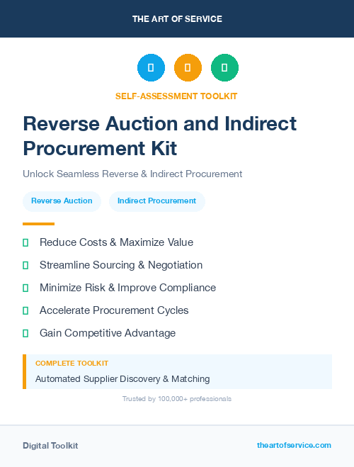 Reverse Auction and Indirect Procurement Kit