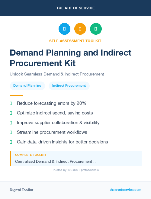Demand Planning and Indirect Procurement Kit