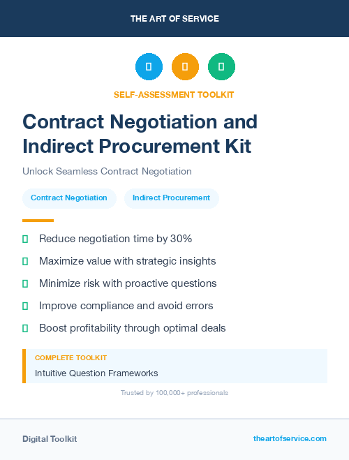 Contract Negotiation and Indirect Procurement Kit