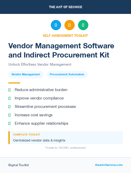 Vendor Management Software and Indirect Procurement Kit