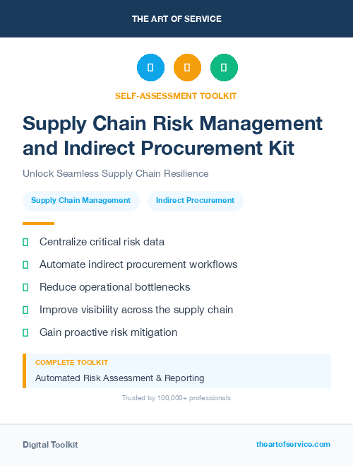 Supply Chain Risk Management and Indirect Procurement Kit