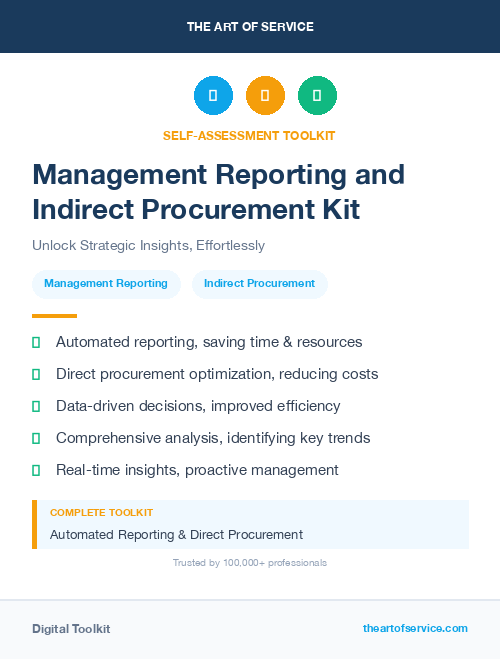 Management Reporting and Indirect Procurement Kit