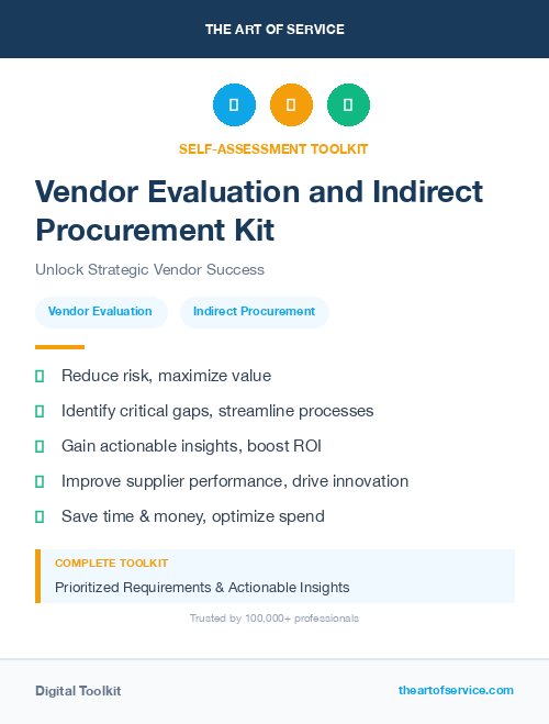 Vendor Evaluation and Indirect Procurement Kit