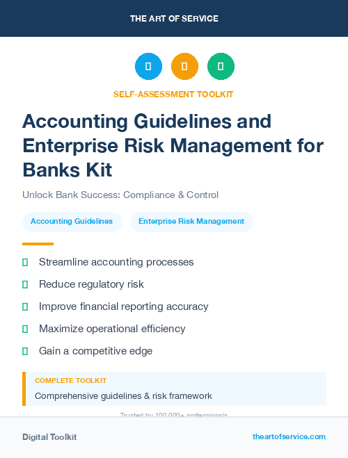Accounting Guidelines and Enterprise Risk Management for Banks Kit