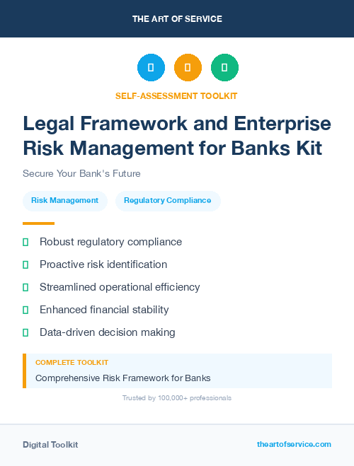 Legal Framework and Enterprise Risk Management for Banks Kit