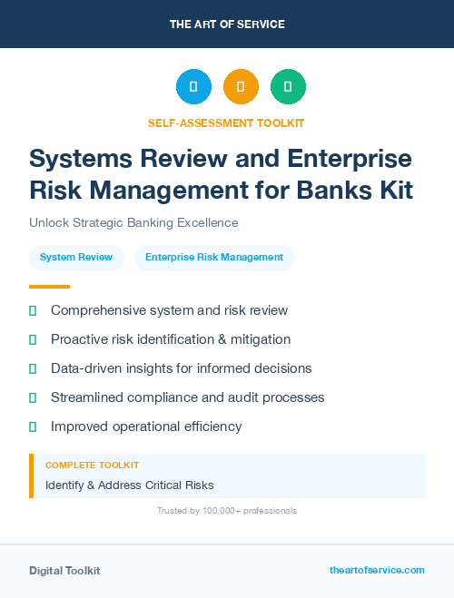 Systems Review and Enterprise Risk Management for Banks Kit