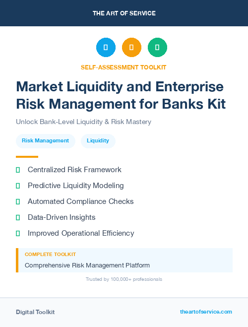 Market Liquidity and Enterprise Risk Management for Banks Kit