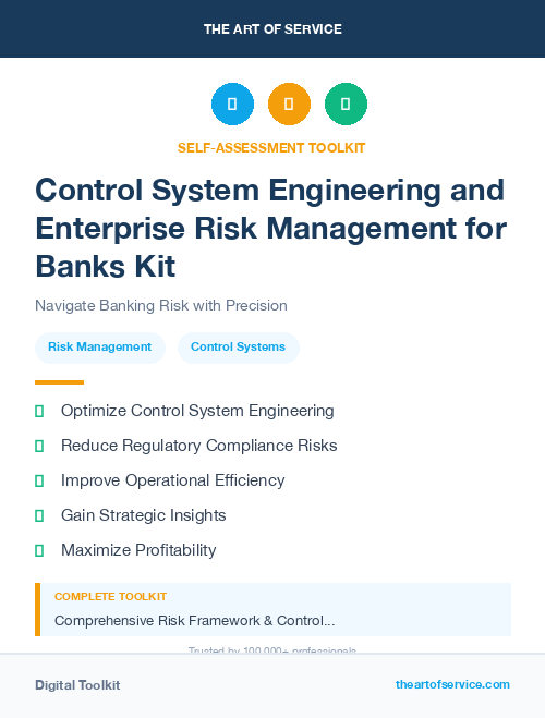 Control System Engineering and Enterprise Risk Management for Banks Kit