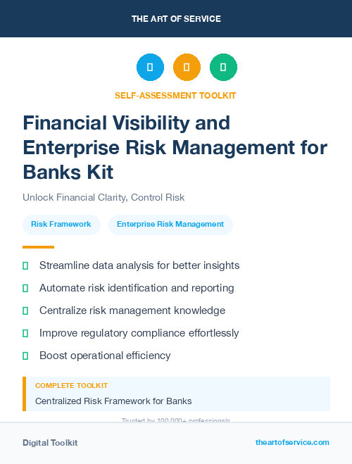 Financial Visibility and Enterprise Risk Management for Banks Kit