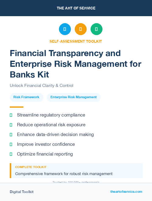 Financial Transparency and Enterprise Risk Management for Banks Kit