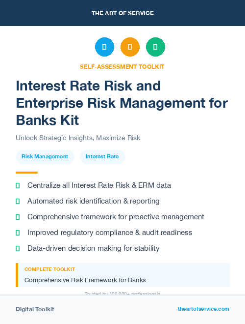 Interest Rate Risk and Enterprise Risk Management for Banks Kit