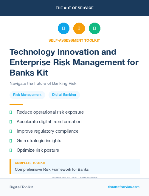 Technology Innovation and Enterprise Risk Management for Banks Kit