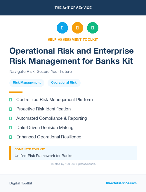 Operational Risk and Enterprise Risk Management for Banks Kit