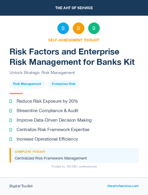 Risk Factors and Enterprise Risk Management for Banks Kit