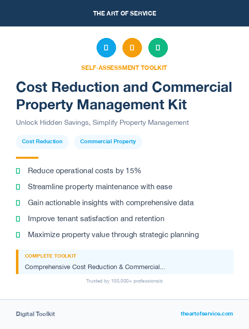 Cost Reduction and Commercial Property Management Kit