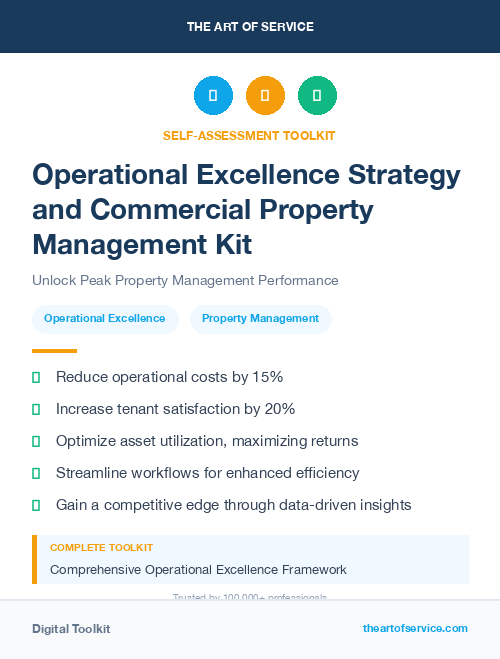Operational Excellence Strategy and Commercial Property Management Kit