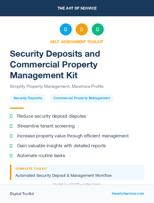 Security Deposits and Commercial Property Management Kit