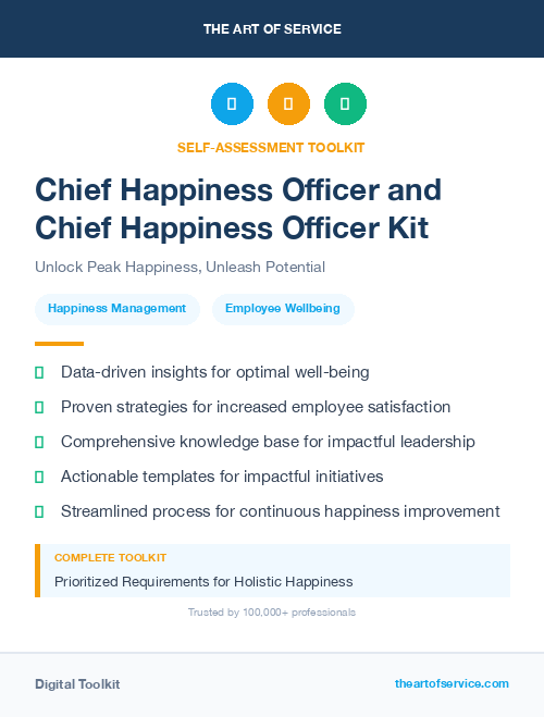 Chief Happiness Officer and Chief Happiness Officer Kit