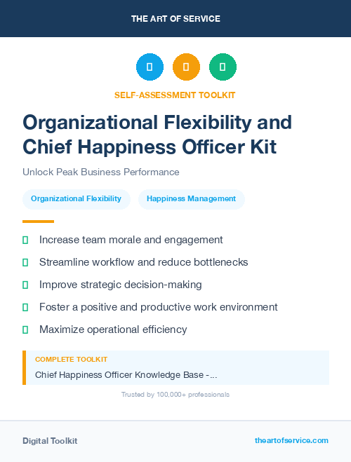 Organizational Flexibility and Chief Happiness Officer Kit