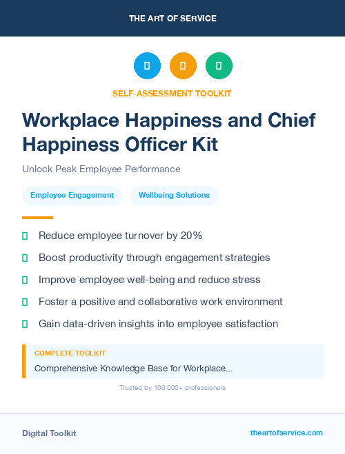 Workplace Happiness and Chief Happiness Officer Kit