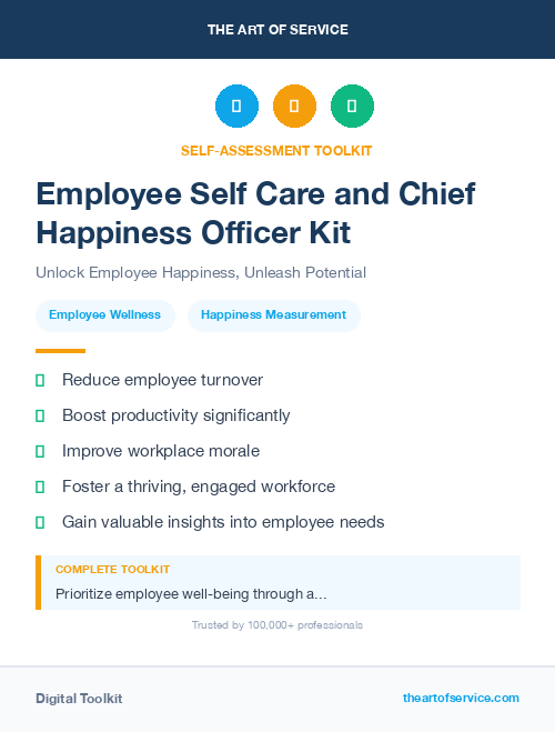Employee Self Care and Chief Happiness Officer Kit