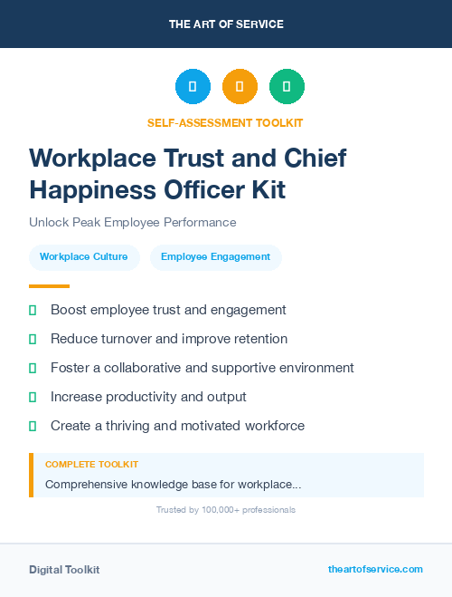 Workplace Trust and Chief Happiness Officer Kit